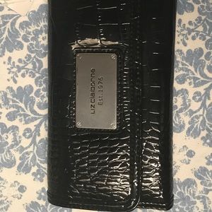 Liz Claiborne Black patten leather wallet
